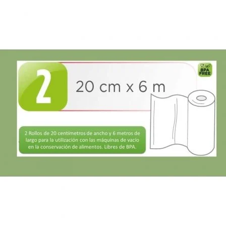 Laica Bolsa para envasar al vacío VT3508 20 x 600 cm Rollo de corte